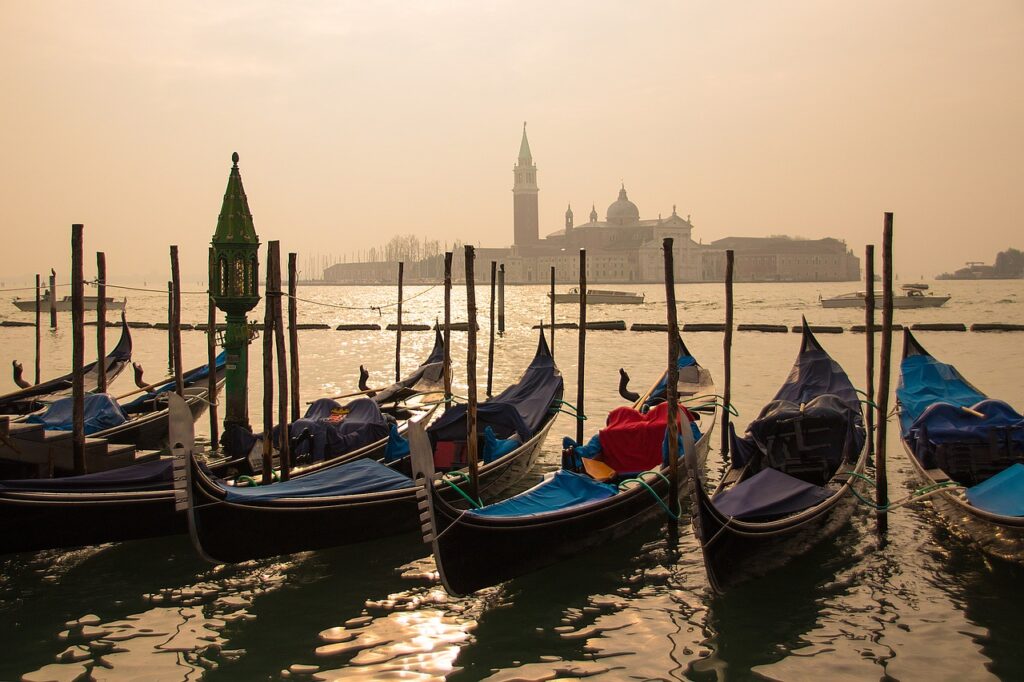 venice, gondolas, nature