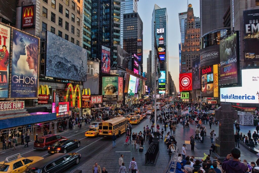 time square, broadway, square