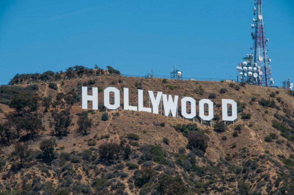 Captivating view of the famous Hollywood sign on a clear day in Los Angeles.